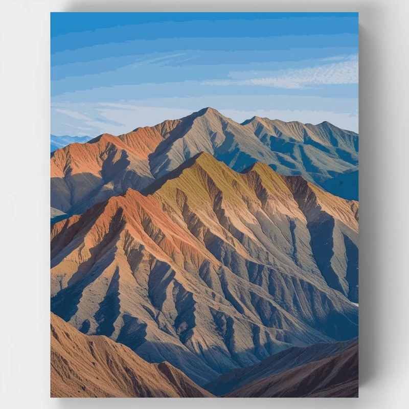 Death Valley National Park Mountain Ridges - Paint by Numbers Kit