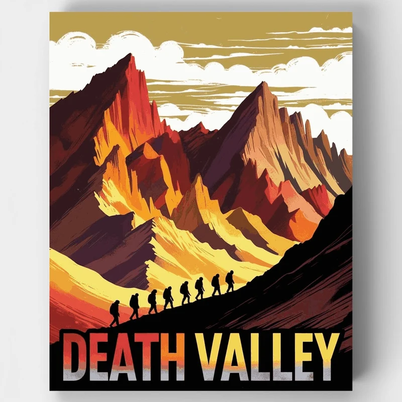 Death Valley Hiking Trail Adventure - Paint by Numbers Kit