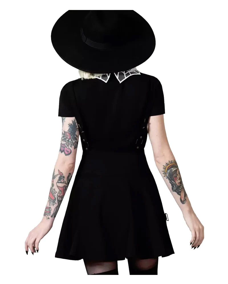 KILLSTAR Study Hell Suspender Skirt schwarz