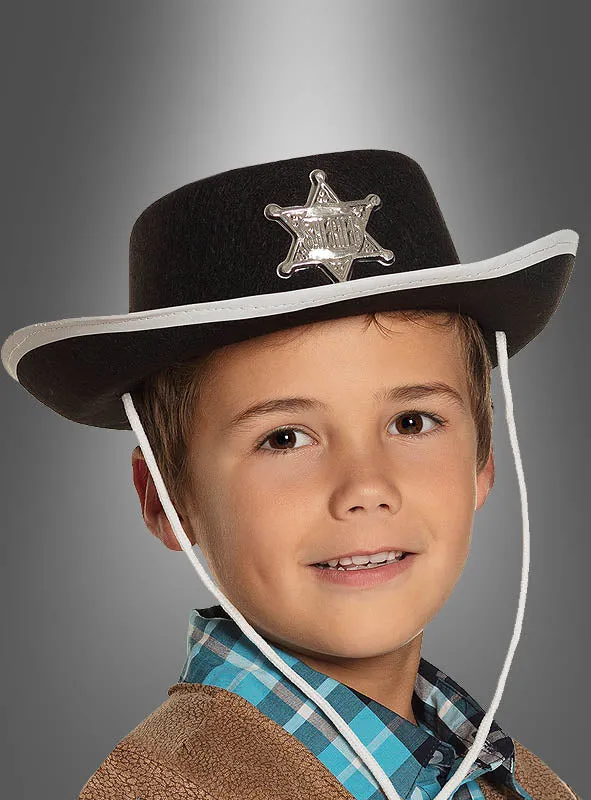 Cowboyhut mit Sheriffstern für Kinder