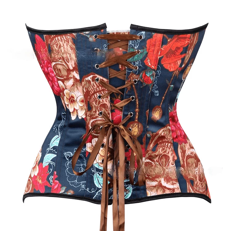 Frauen Gothic Floral Overbust Korsetts