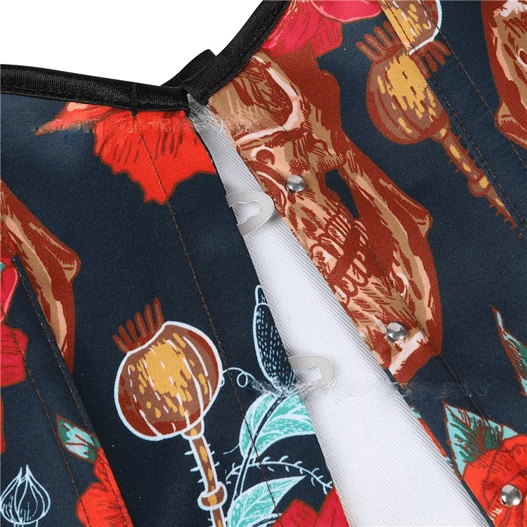 Frauen Gothic Floral Overbust Korsetts