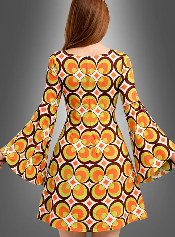 70er Retro Kleid Nicky waschbar