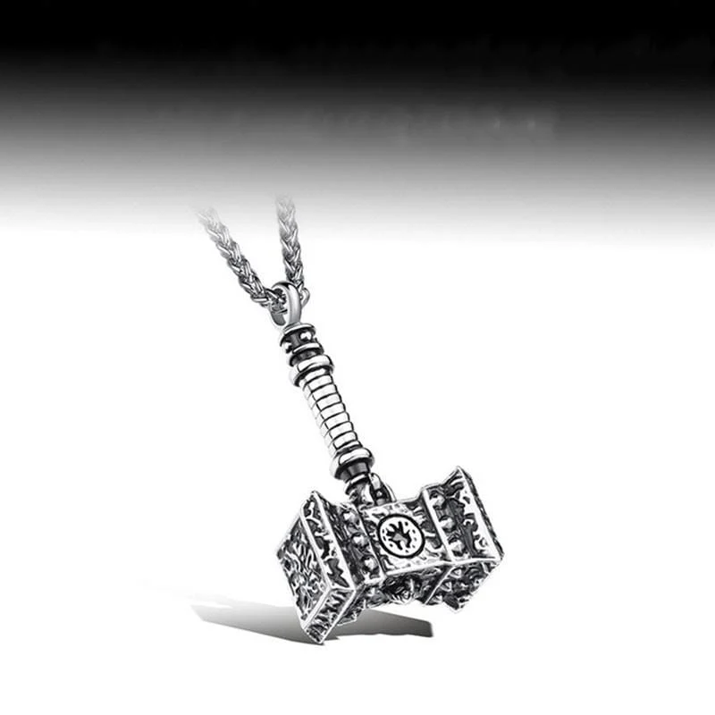 Herren Punk Thors Hammer Halskette