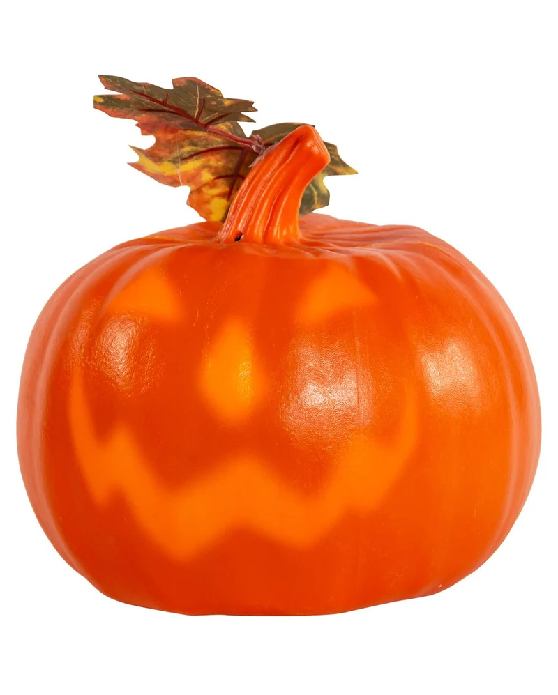 Sprechender Kürbis mit Jack O'Lantern Fratze 23cm