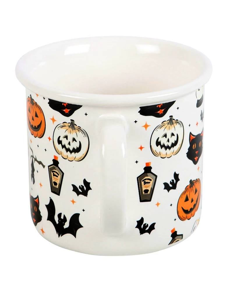 Grusel Katze & Kürbis Halloween Tasse