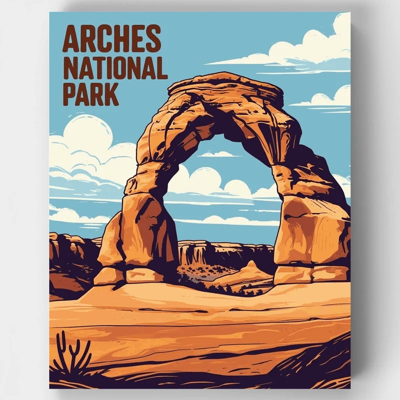 Iconic Delicate Arch, Arches National Park - Paint by Numbers Kit
