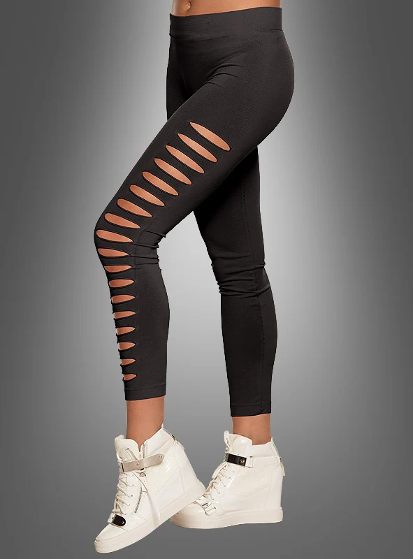 Schlitz Leggings im 80er Look