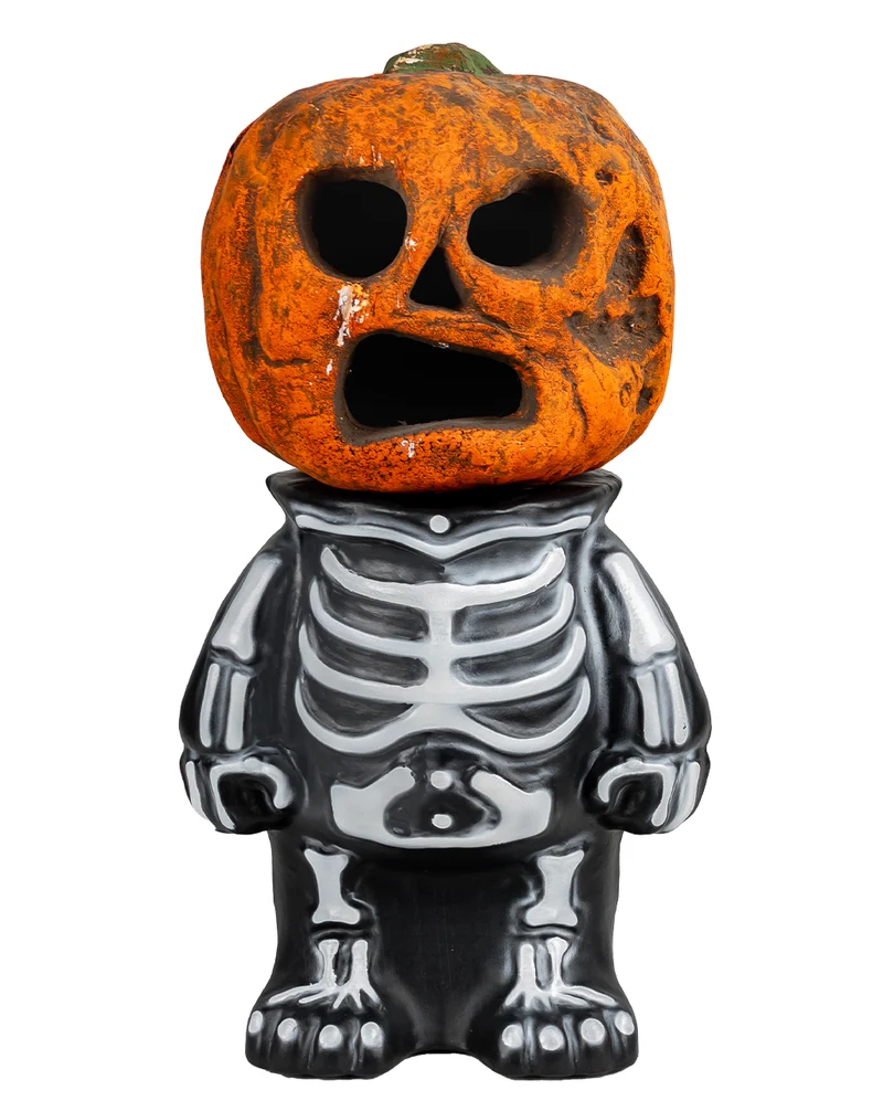 Niedlicher Skelett Torso als Kürbishalter 27cm