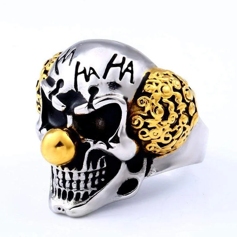 Gothic-Punk-Clown-Ring für Herren