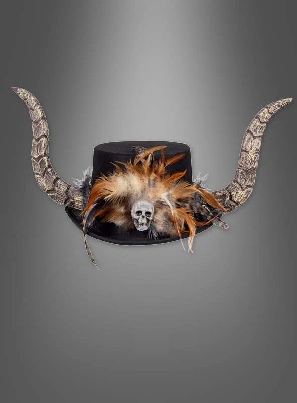 Voodoo Zylinder mit Hörner Papa Legba