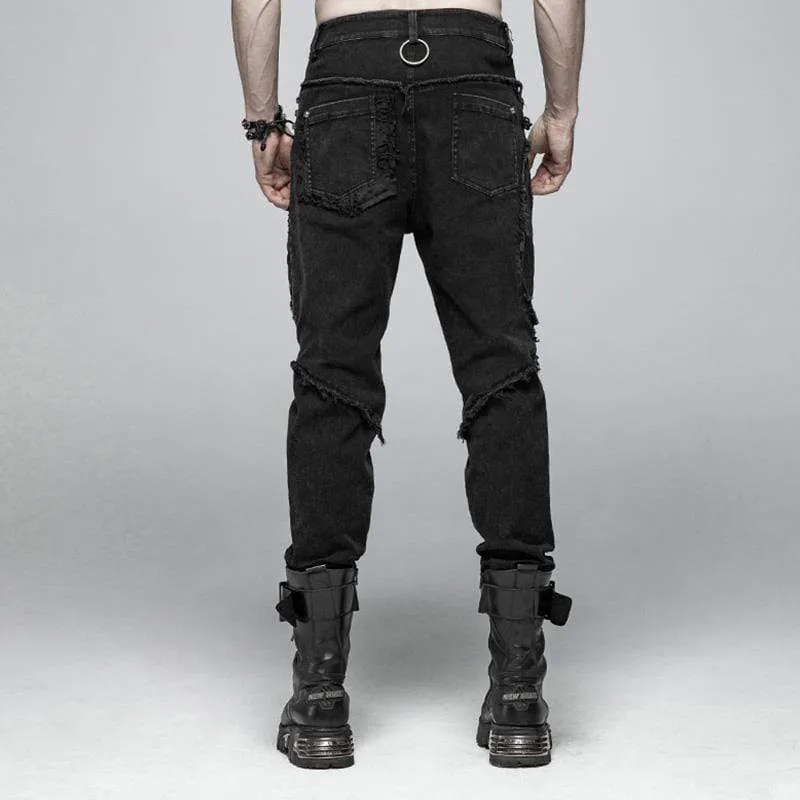 Punk zerrissene Jeanshose für Herren
