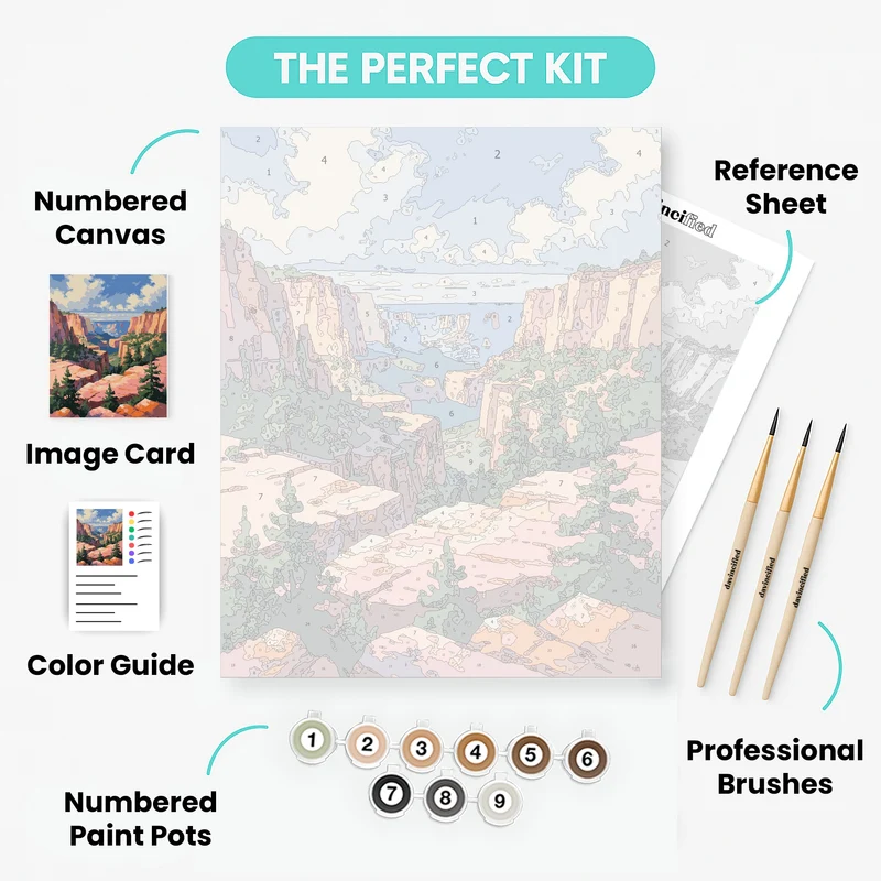 Bryce Canyon National Park Red Rock Canyon Overlook - Paint by Numbers Kit