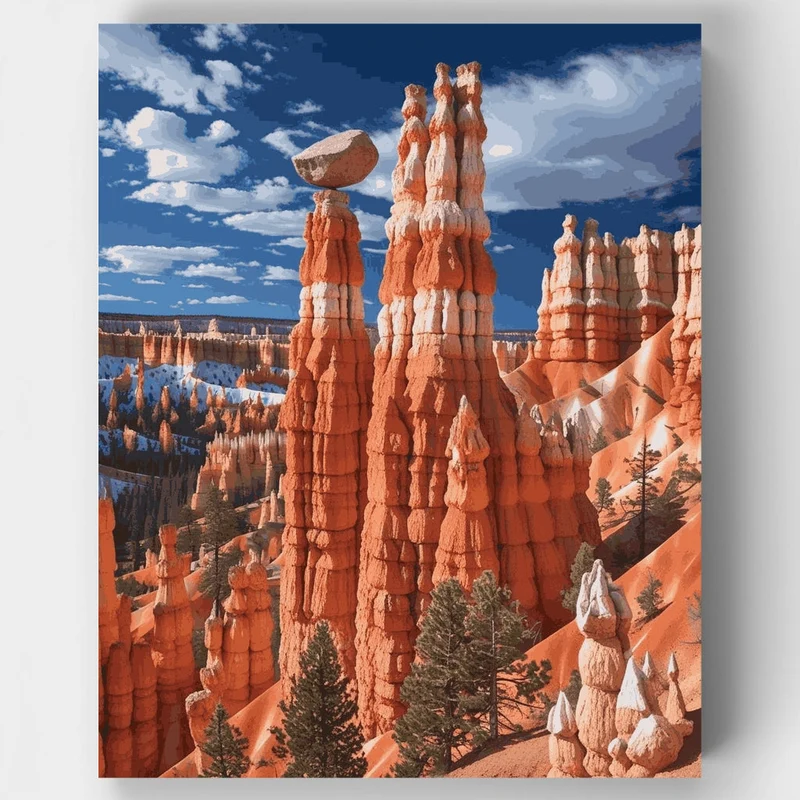 Bryce Canyon National Park Balanced Rock Hoodoos - Paint by Numbers Kit