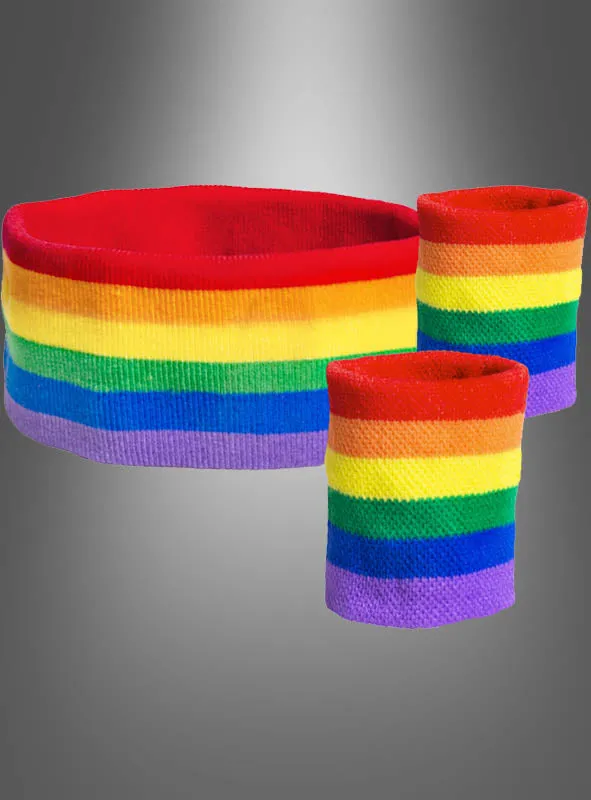 Schweißband Set Regenbogen CSD