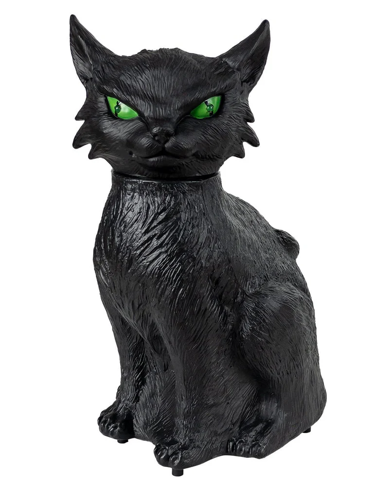 Verhexte Schwarze Katze mit Bewegung, Light & Sound 34cm