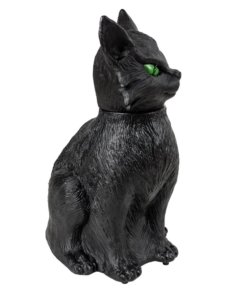Verhexte Schwarze Katze mit Bewegung, Light & Sound 34cm