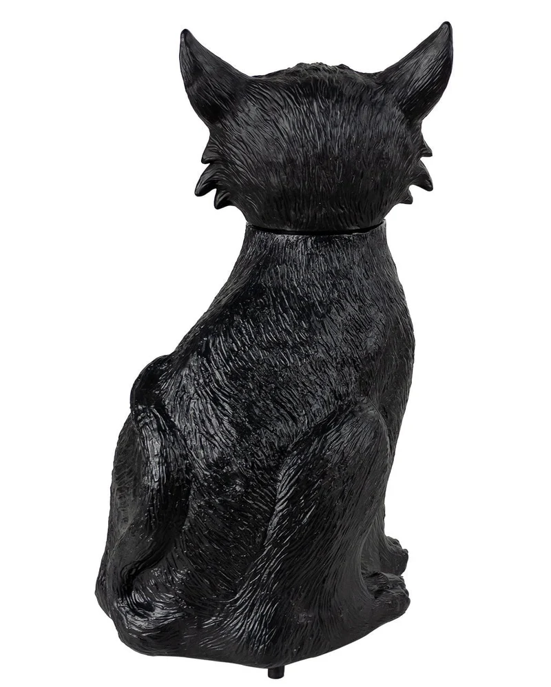 Verhexte Schwarze Katze mit Bewegung, Light & Sound 34cm