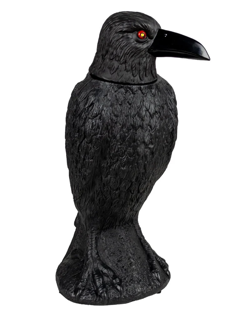 Verhexter Schwarzer Rabe mit Bewegung, Light & Sound 39cm