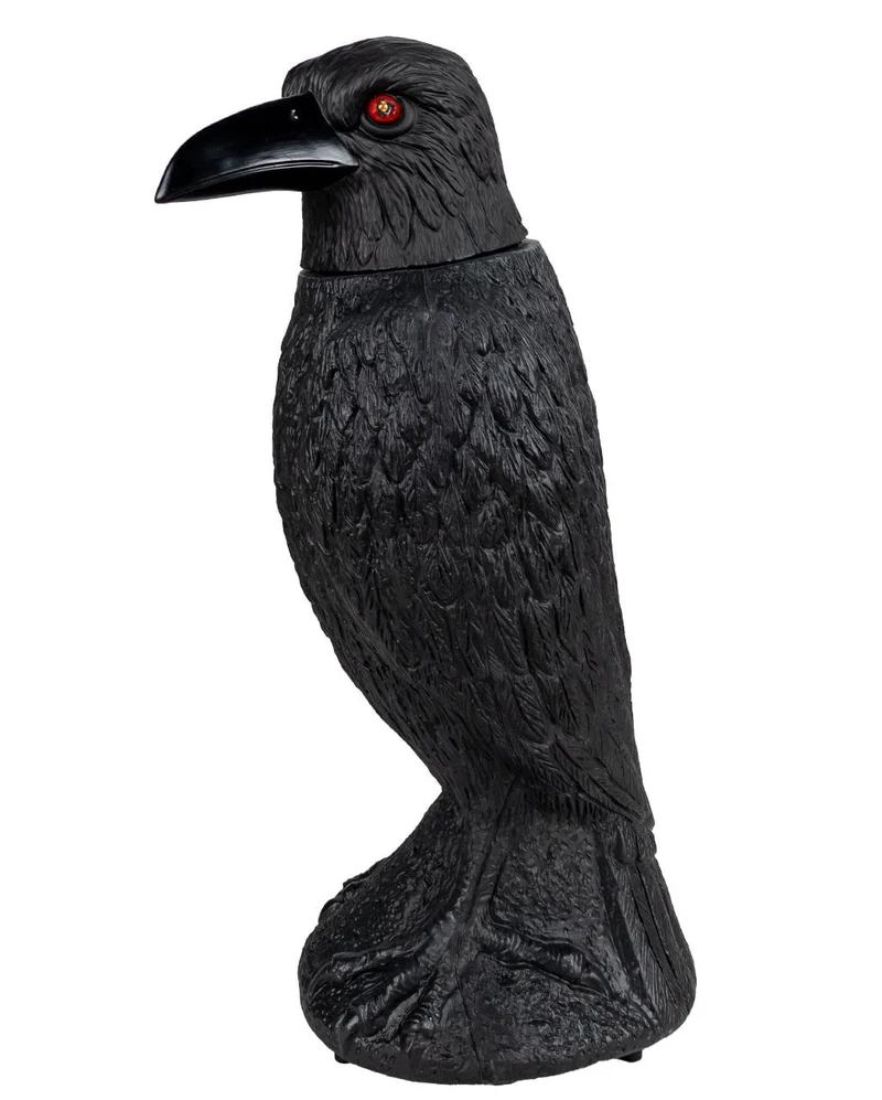 Verhexter Schwarzer Rabe mit Bewegung, Light & Sound 39cm