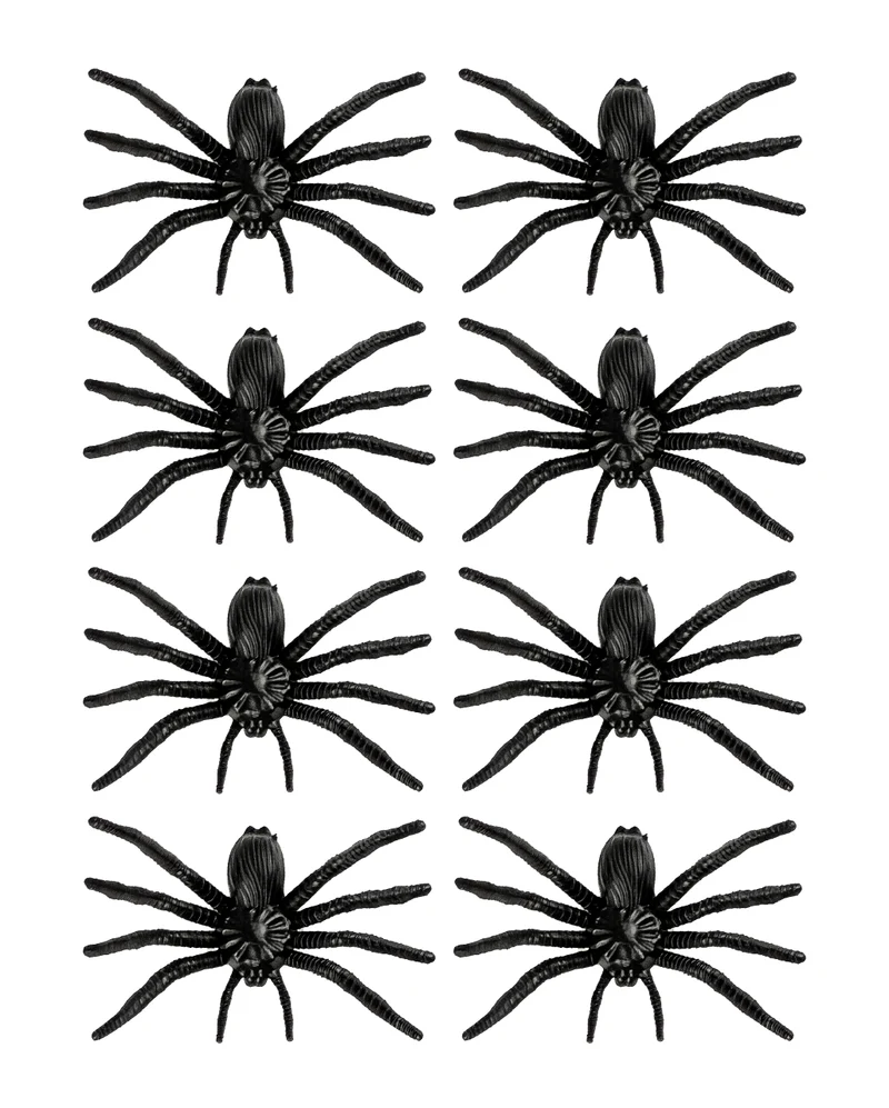 Schwarze Spinnen 8 St.