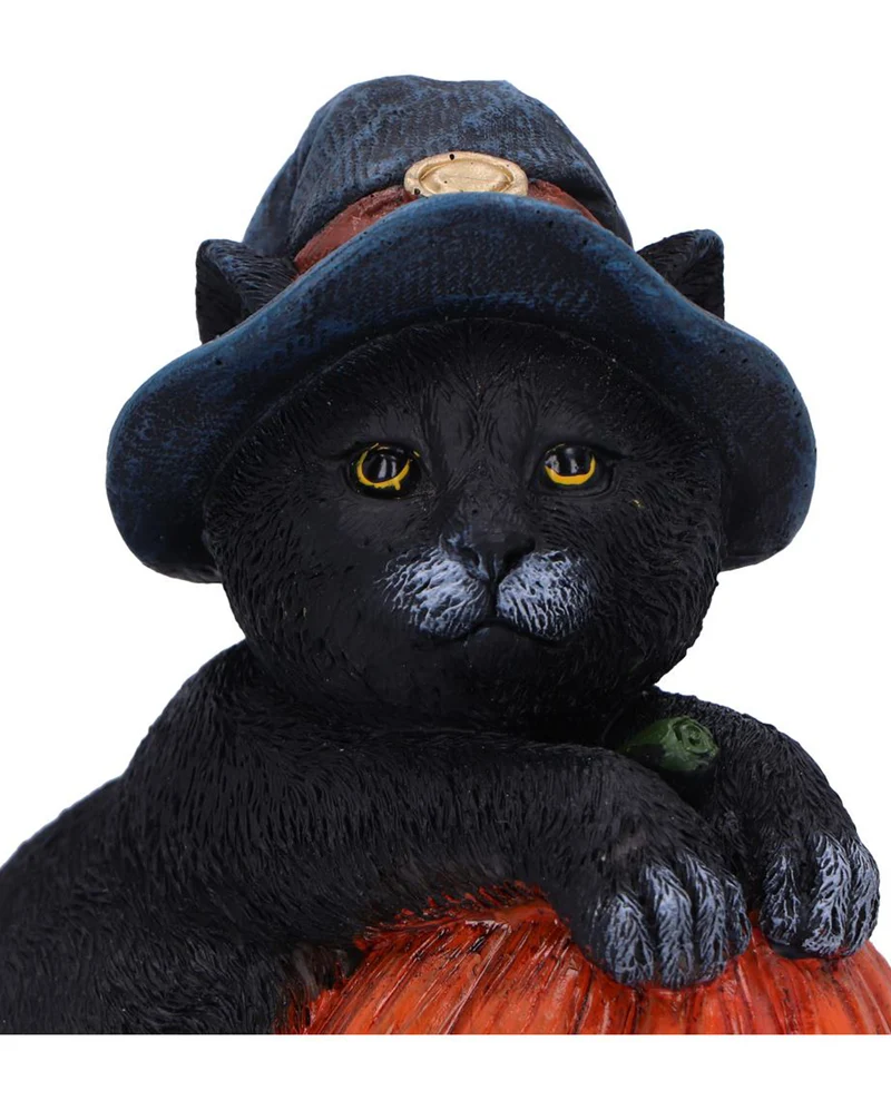 Trick or Treat Katze mit Kürbis Figur 13cm