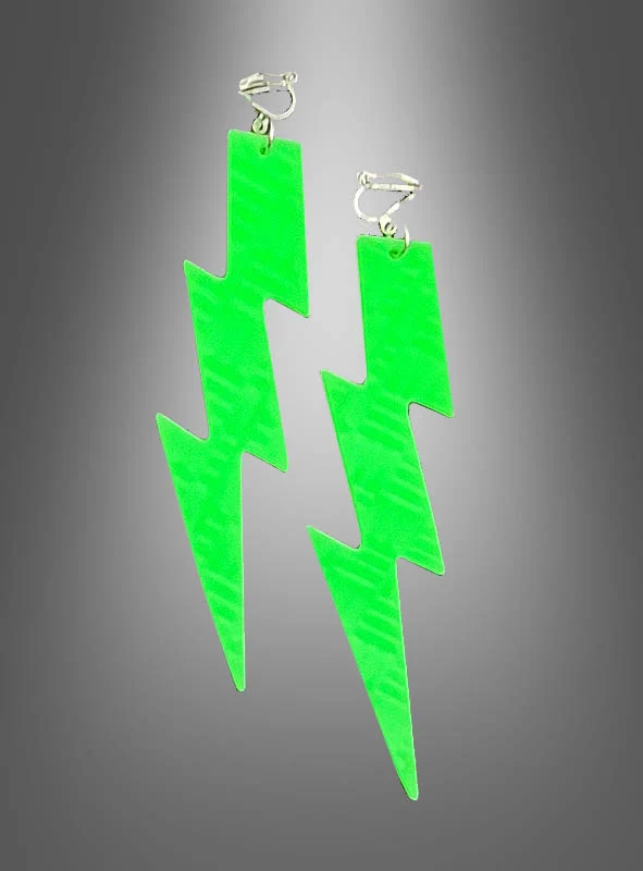Ohrringe 80er Jahre Neon Blitz