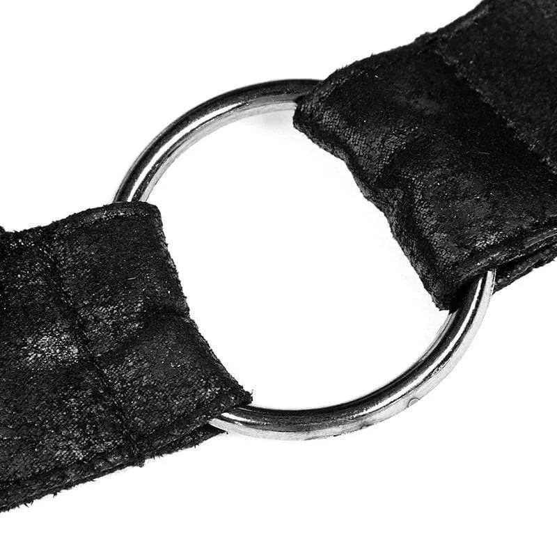 Damen Punk Neckholder Reißverschluss rückenfreie Weste