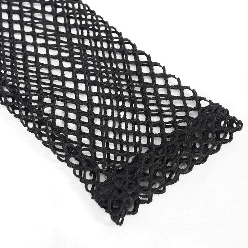 Gothic-Splice-Top mit Ausschnitten für Damen