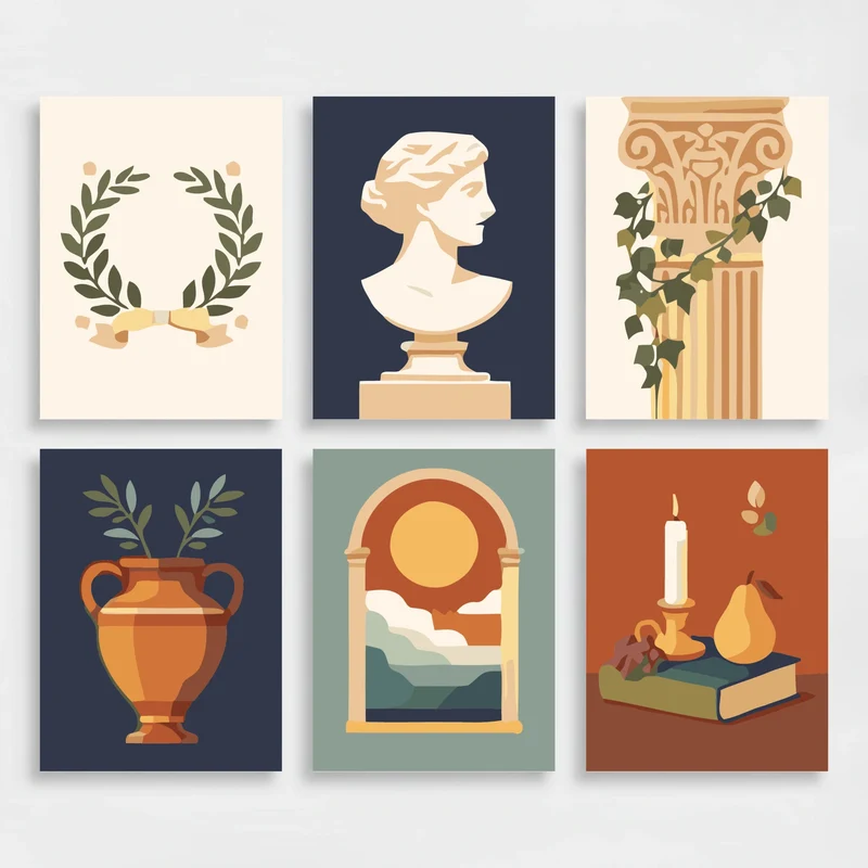 Classical Elegance - Mini Paint by Numbers Set
