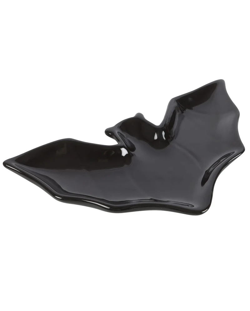 Schwarzer Fledermaus Schmuckteller 20cm
