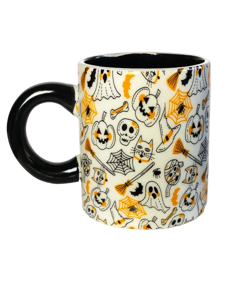 Halloween Kürbis Motiv Tasse mit Mini Kürbis