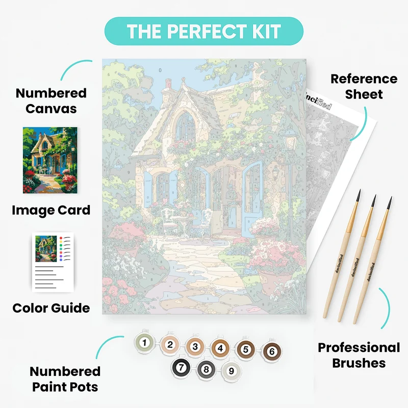Charming Cottage Garden - Paint by Numbers Kit