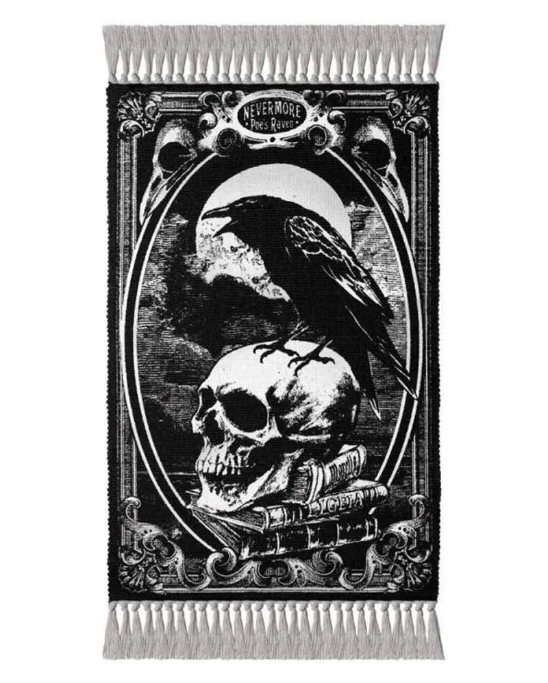 Poe's Raven Gothic Teppich 97x51cm