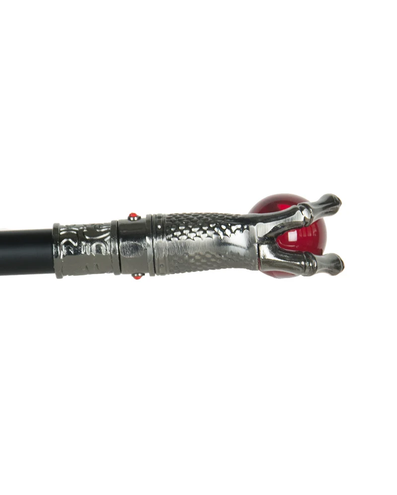 Spazierstock mit Drachenklaue & roter Glaskugel 95cm