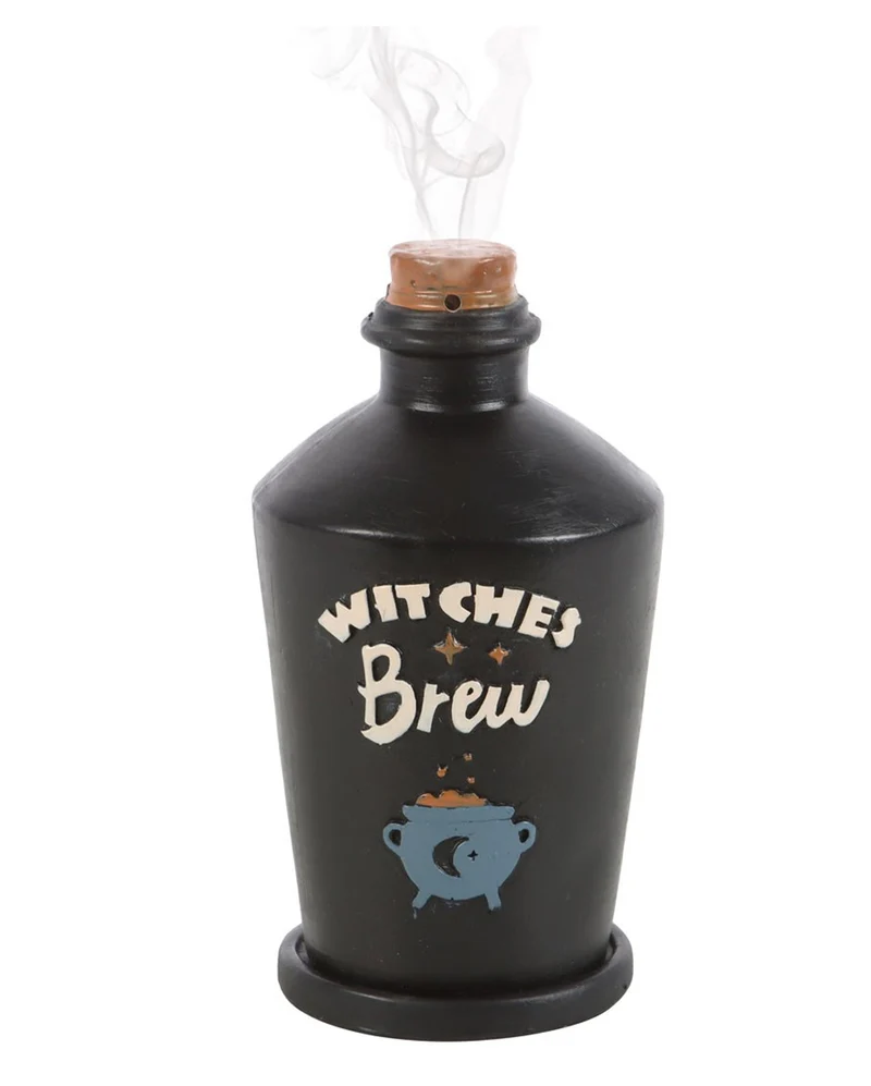 Hexengebräu Giftflasche Räucherkegelhalter 13,5cm