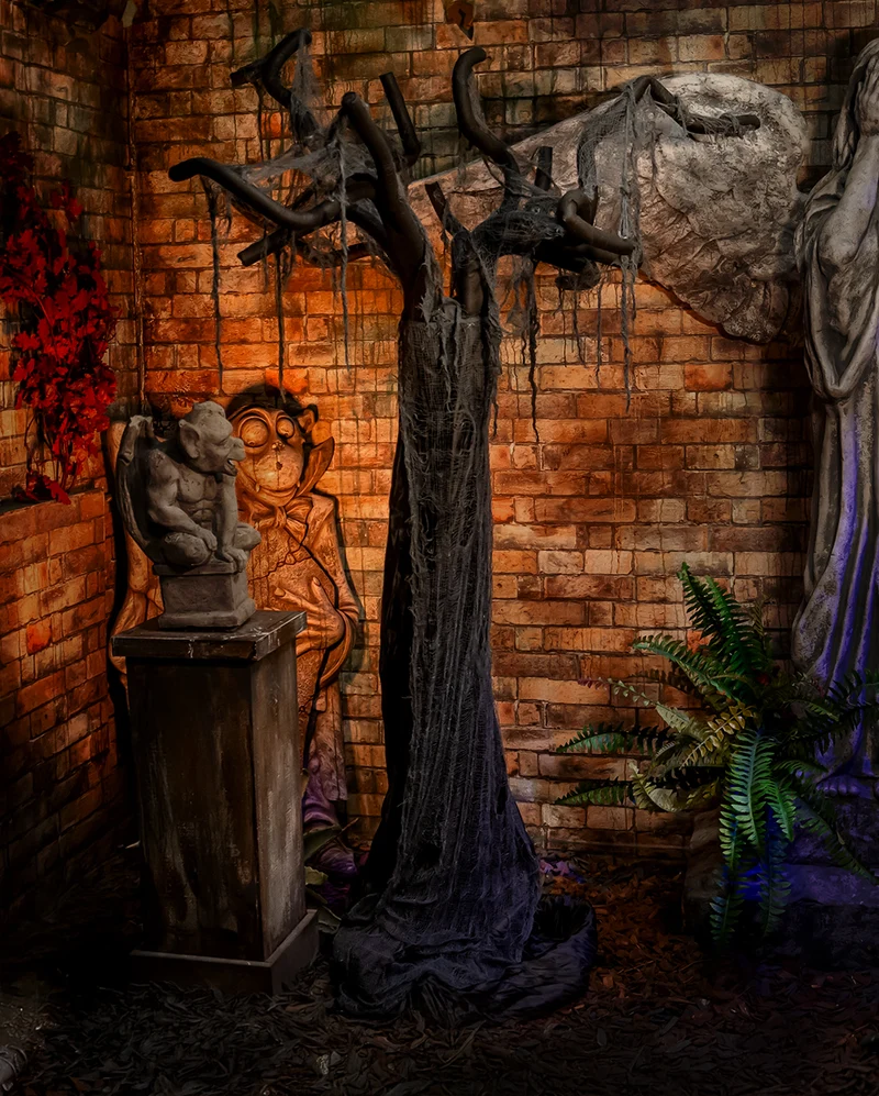 Schwarzer Halloween Geisterbaum 260cm
