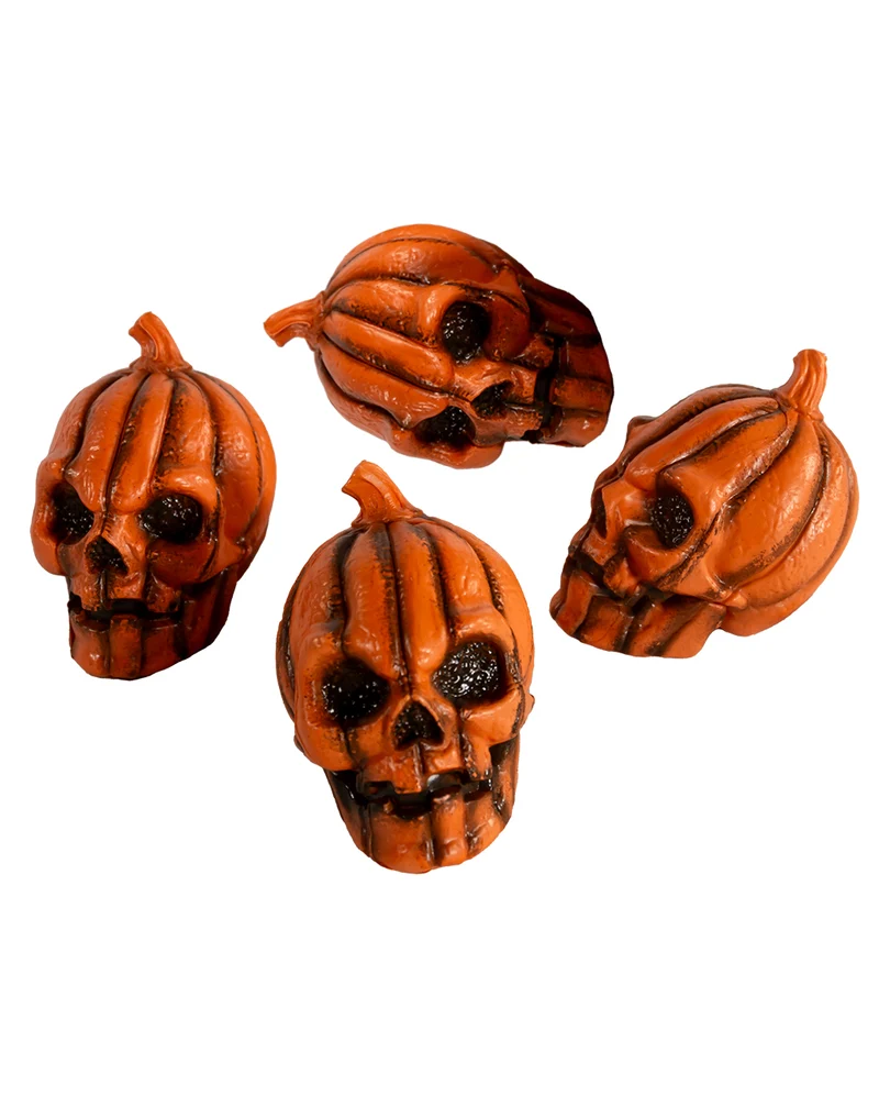 Mini-Kürbis Totenköpfe 4er-Set
