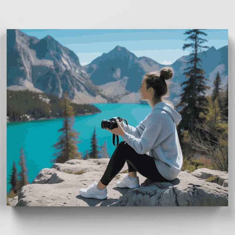 Mountain Lake Photography Adventure - Paint by Numbers Kit
