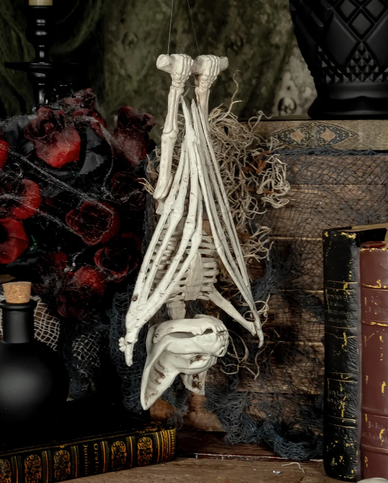Skelett Fledermaus mit beweglichen Flügeln 27cm