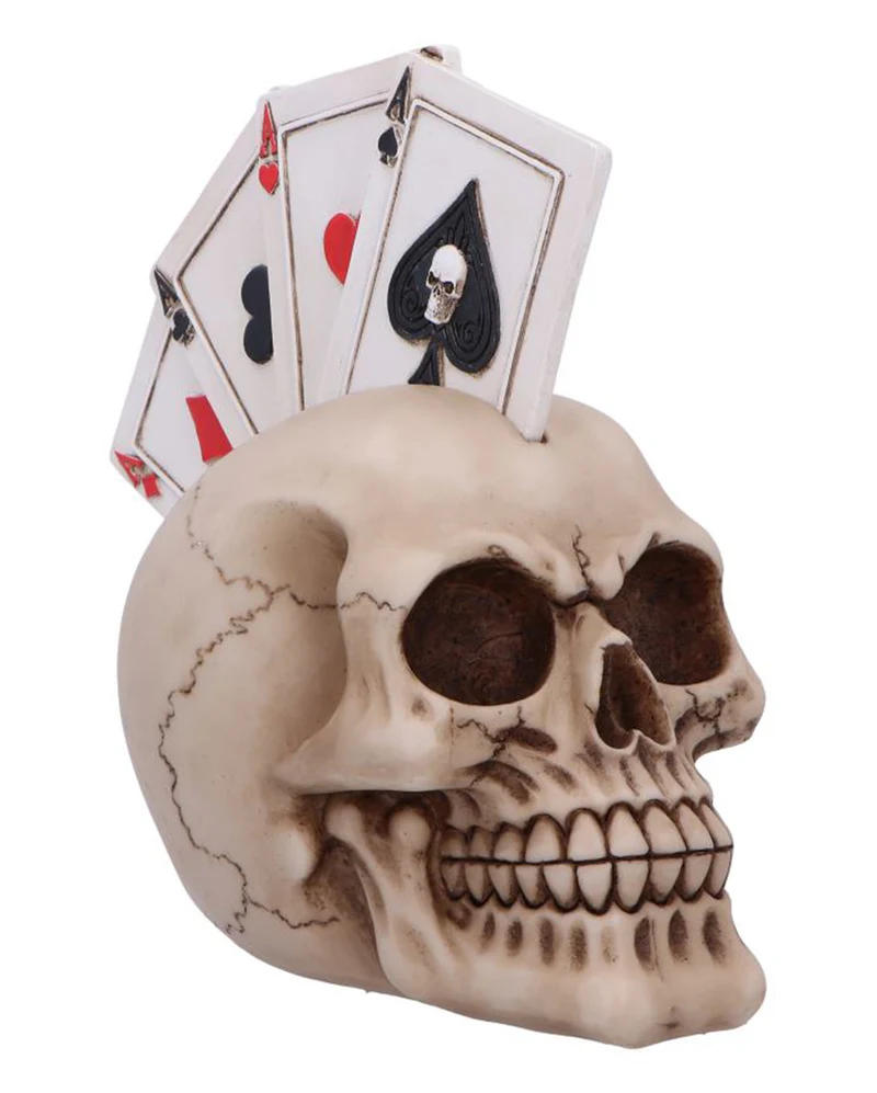 Four of a Kind Poker Totenkopf 19cm