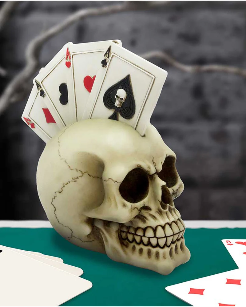 Four of a Kind Poker Totenkopf 19cm