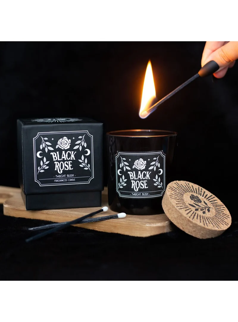 Schwarze Rose Gothic-Duftkerze