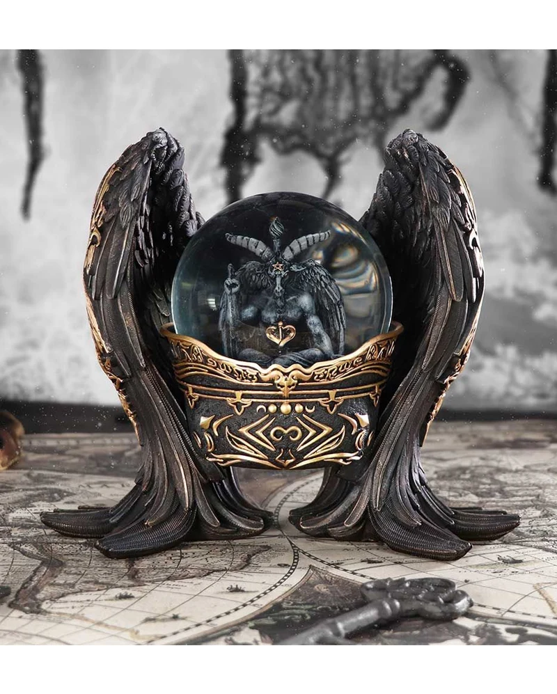 Antike Baphomet Schneekugel 22,5cm