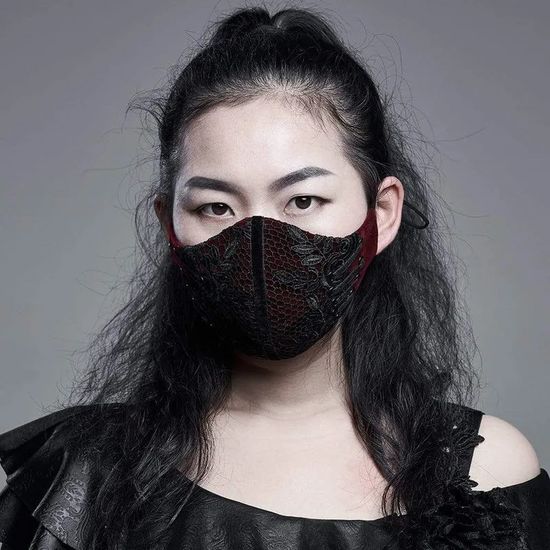 Gotische Jacquardmasken Rot