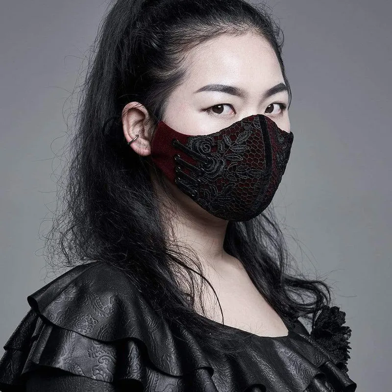 Gotische Jacquardmasken Rot