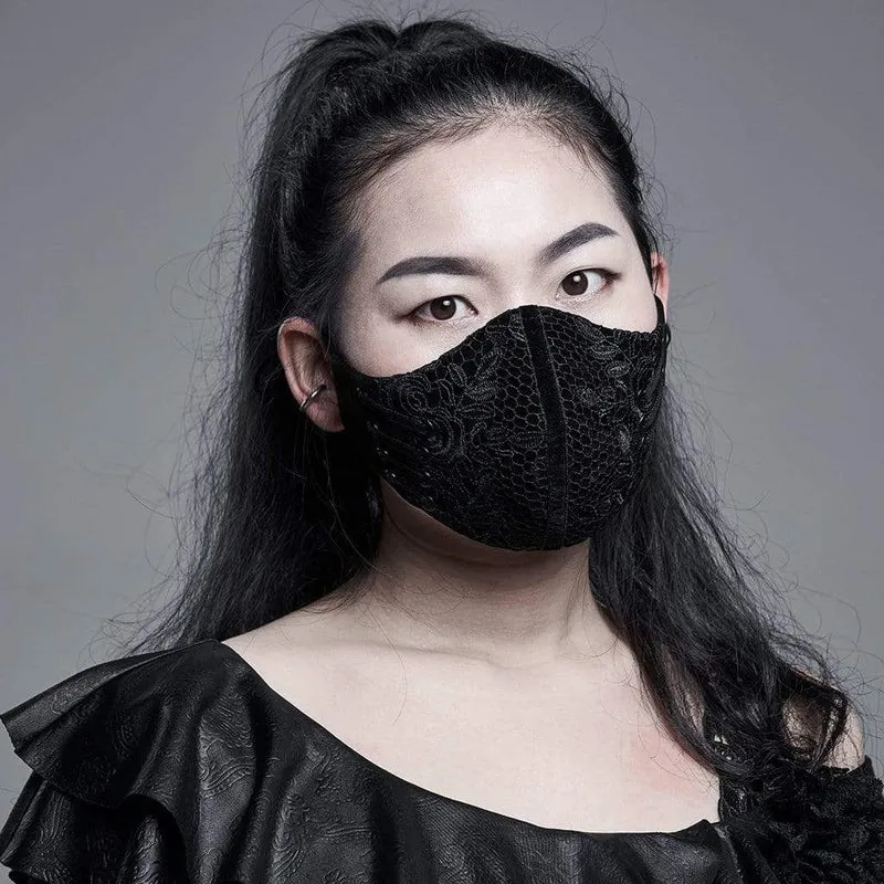 Gotische Jacquardmasken Rot