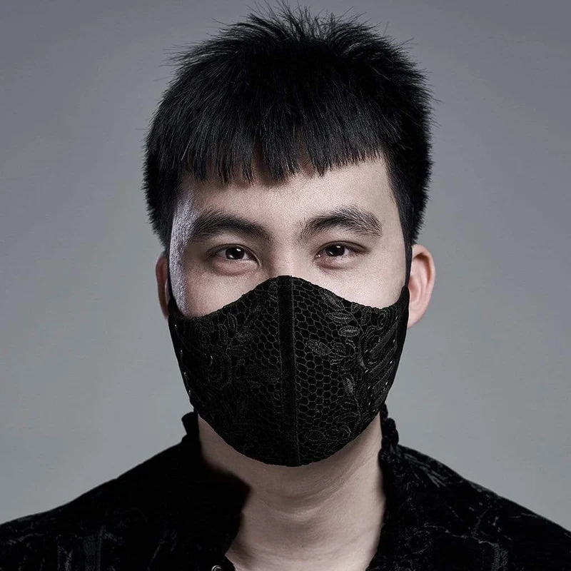 Gotische Jacquardmasken Rot
