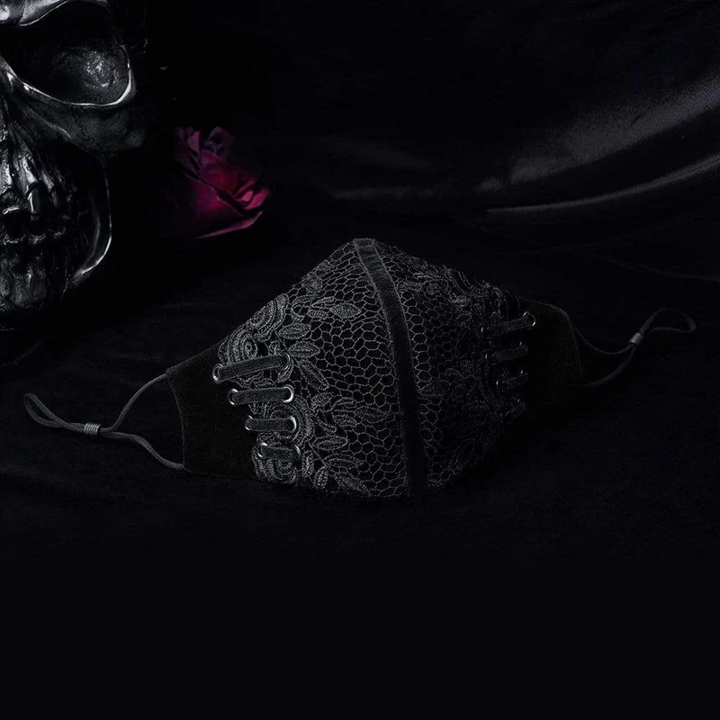 Gotische Jacquardmasken Rot
