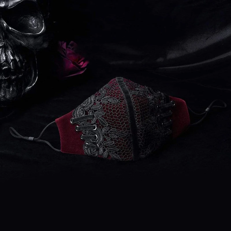 Gotische Jacquardmasken Rot